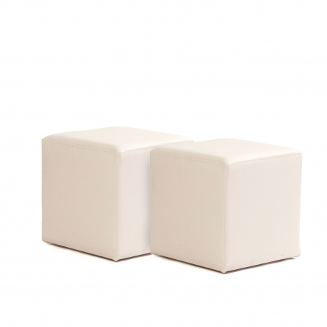 Pack 2 und | Puff Cube 40x40 - Polipiel Beige